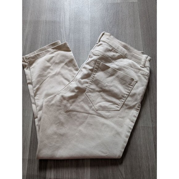 Ellen Tracy Womens Beige Denim Pants Size 10 Straight Fit Mid-Rise Casual Style - Picture 2 of 6